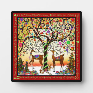 Holly Jolly Festive Kerstmis Fotoplaat