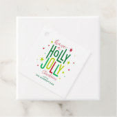 "Holly Jolly" Fun and Festive Custom Kerstmis Bedankjes Labels (In situ)