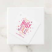 "Holly Jolly" Fun and Festive Custom Kerstmis Bedankjes Labels (In situ)