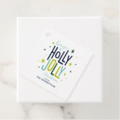 "Holly Jolly" Fun and Festive Custom Kerstmis Bedankjes Labels (In situ)