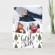 Holly Jolly Fun Script-kerstinboomfoto