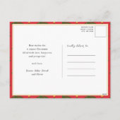 Holly Jolly Fun Script-kerstpuntenboom Festive Feestdagenkaart (Achterkant)