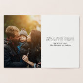 "Holly Jolly" gepersonaliseerde kerstfoto Folie Kaarten (Binnen)