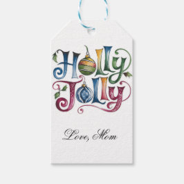 Holly Jolly Gift Label Cadeaulabel