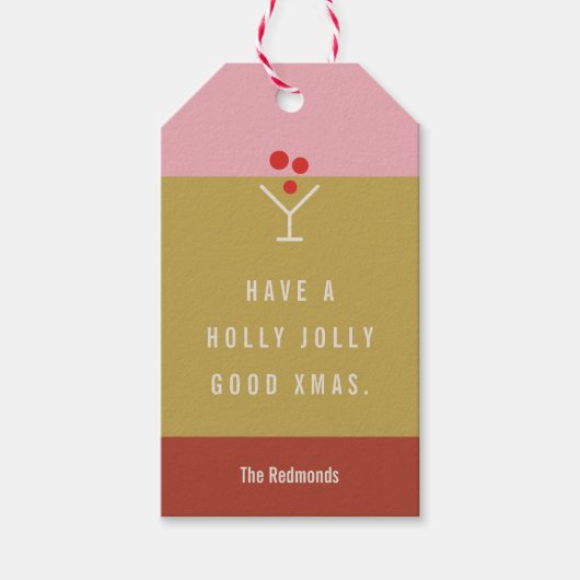 Holly Jolly Gift Tag Cadeaulabel (Voorkant)