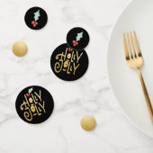 Holly Jolly Gold en Black Kerstmis Confetti (Groep)