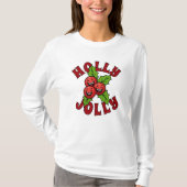 Holly Jolly Grappig Lachend Holly Kerstmis T-shirt (Voorkant)