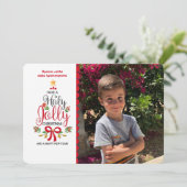 Holly Jolly Griekse kerstkaart Kaart (Staand voorkant)