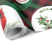 Holly Jolly Groeten van Kerstmis Cadeaupapier (Rol Hoek)