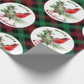 Holly Jolly Groeten van Kerstmis Cadeaupapier (Hoek)