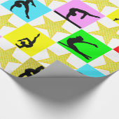 HOLLY JOLLY GYMNASTIEK KERSTMIS CADEAUPAPIER (Hoek)