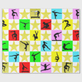 HOLLY JOLLY GYMNASTIEK KERSTMIS CADEAUPAPIER (Vlak)