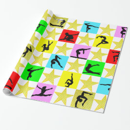 HOLLY JOLLY GYMNASTIEK KERSTMIS CADEAUPAPIER