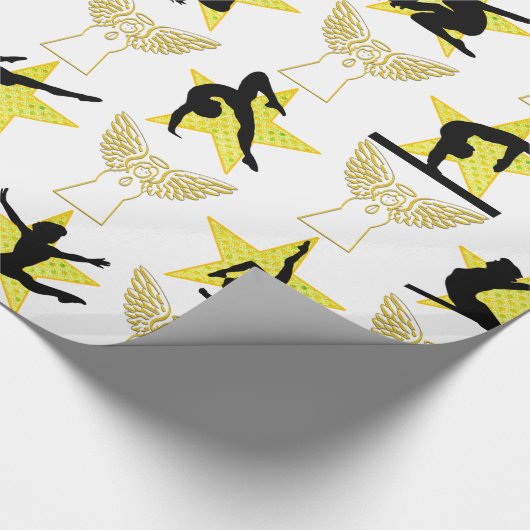 HOLLY JOLLY GYMNASTIEK KERSTMIS CADEAUPAPIER (Hoek)