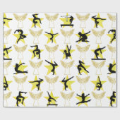 HOLLY JOLLY GYMNASTIEK KERSTMIS CADEAUPAPIER (Vlak)