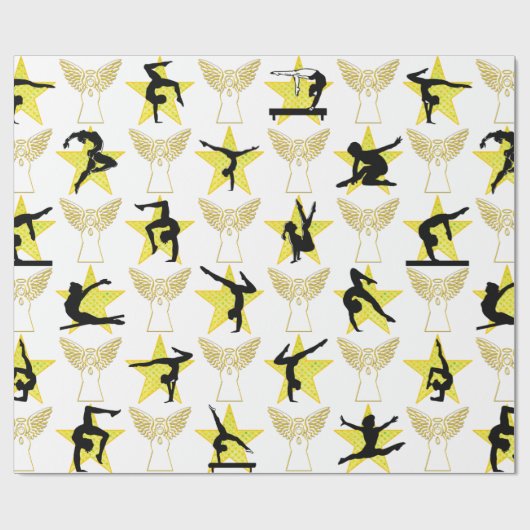 HOLLY JOLLY GYMNASTIEK KERSTMIS CADEAUPAPIER (Vlak)