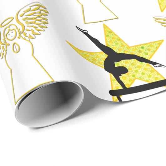 HOLLY JOLLY GYMNASTIEK KERSTMIS CADEAUPAPIER (Rol Hoek)