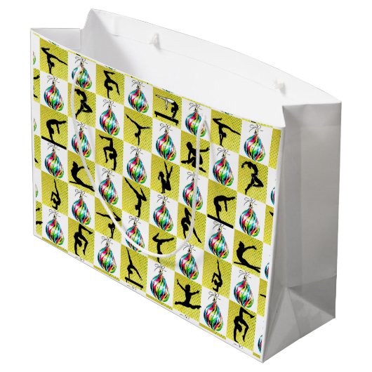 HOLLY JOLLY GYMNASTIEK KERSTMIS LARGE CADEAUTASJE (Achterkant Gekanteld)