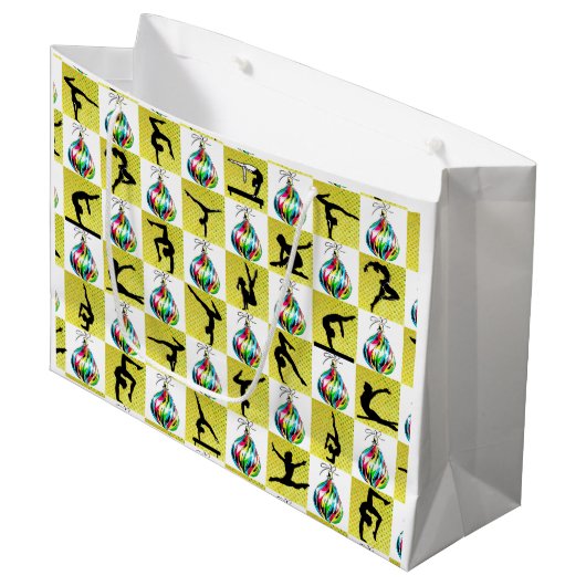 HOLLY JOLLY GYMNASTIEK KERSTMIS LARGE CADEAUTASJE (Voorkant Gekanteld)