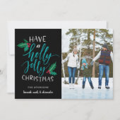 Holly Jolly | Holiday Foto Collage Kaart (Voorkant)