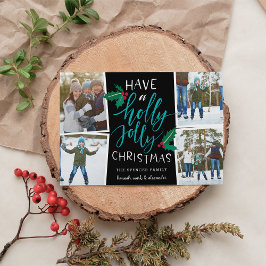Holly Jolly | Holiday Foto Collage Kaart