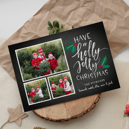 Holly Jolly | Holiday Foto Collage Kaart