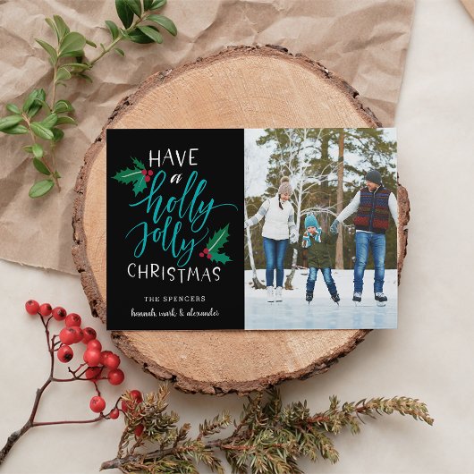 Holly Jolly | Holiday Foto Collage Kaart