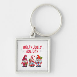 Holly Jolly Holiday Gnomes Sleutelhanger