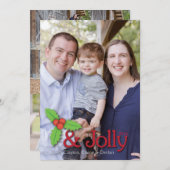 Holly & Jolly Holiday Kaart (Voorkant / Achterkant)