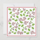 Holly Jolly Holiday Party Invitation Kaart (Achterkant)