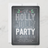 Holly Jolly Holiday Party Uitnodiging (Voorkant)