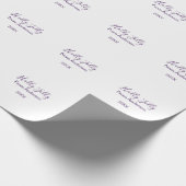 Holly Jolly holidays add name family year purple s Cadeaupapier (Hoek)