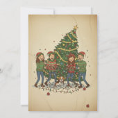 Holly Jolly Hysteria Ugly Sweater Christmas Party  Kaart (Achterkant)