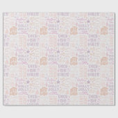 Holly Jolly Joy Deck de zalen Crème Kerstmis Cadeaupapier (Vlak)