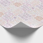 Holly Jolly Joy Deck de zalen Crème Kerstmis Cadeaupapier (Hoek)