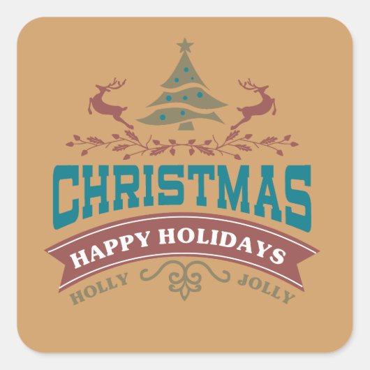 Holly Jolly Joy Holiday Stickers (Voorkant)
