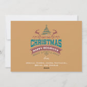 Holly Jolly Joy Kerstvakantie fotokaart Feestdagenkaart (Achterkant)