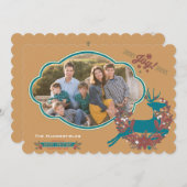 Holly Jolly Joy Kerstvakantie fotokaart Feestdagenkaart (Voorkant / Achterkant)