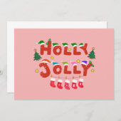 Holly Jolly Kaart (Voorkant / Achterkant)