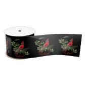 Holly Jolly Kardinaal Groeten! Satijnen Lint (Spoel)