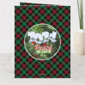 Holly Jolly Kardinaal Groeten van Kerstmis Kaart (Achterkant)