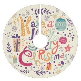 Holly Jolly Kerst Retro krans Kerstboom Rok