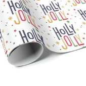 Holly Jolly - Kerst Schattige Cadeaupapier (Rol Hoek)