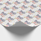 Holly Jolly - Kerst Schattige Cadeaupapier (Hoek)