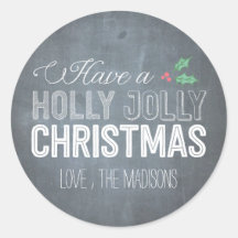 Holly Jolly Kerst sticker of Envelope Seal