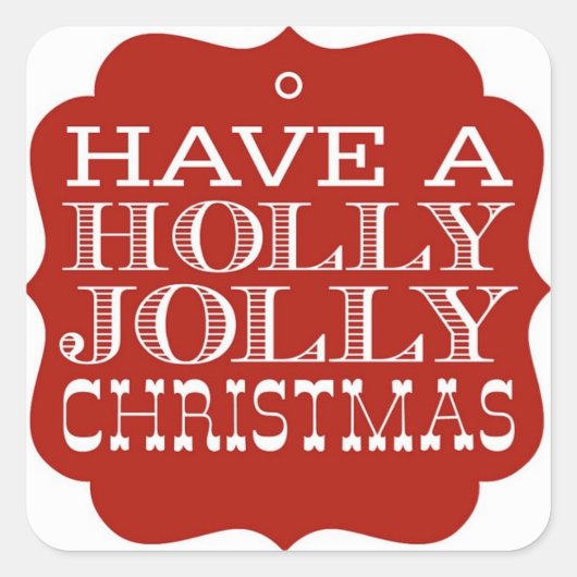 Holly Jolly Kerst stickers (Voorkant)