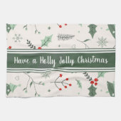  Holly Jolly Kerst Vintage Frans Theedoek (Horizontaal)