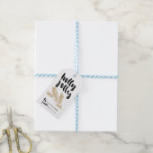 Holly Jolly Kerstcadeau-etiket met takje dennenboo Cadeaulabel (Met Touw)