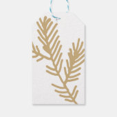 Holly Jolly Kerstcadeaubijlage met takje dennenboo Cadeaulabel (Achterkant)