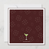 Holly Jolly kerstcocktail Party Invitation Kaart (Achterkant)